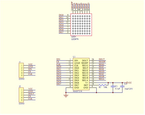 Module d'affichage à matrice de points 8x8 SPI et MAX7219