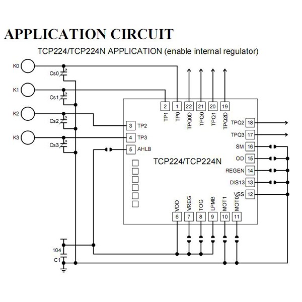 Application circuit TTP224
