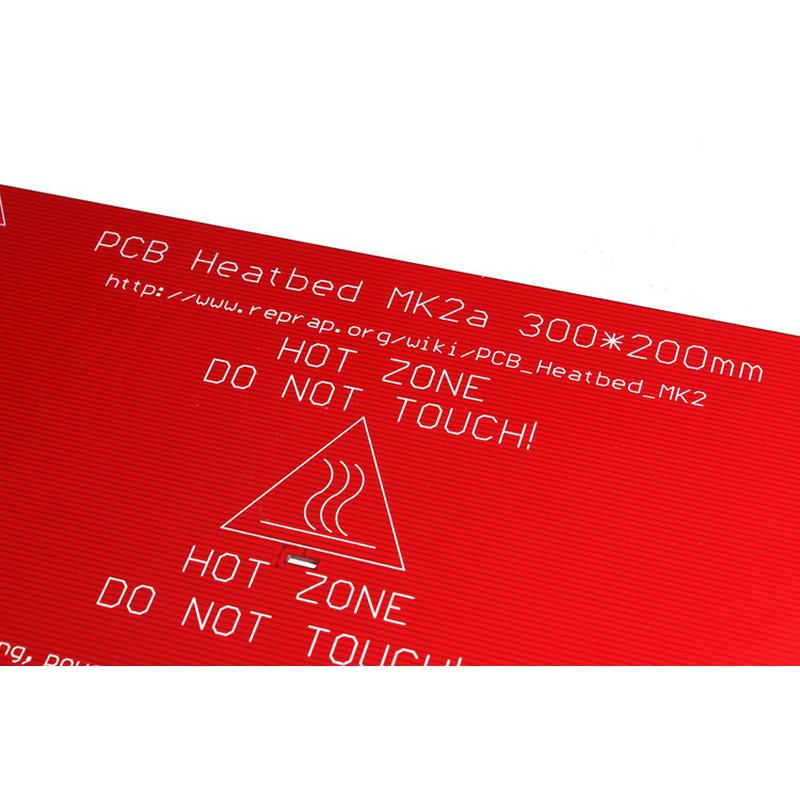 Lit chauffant PCB Heatbed MK2B (rouge)