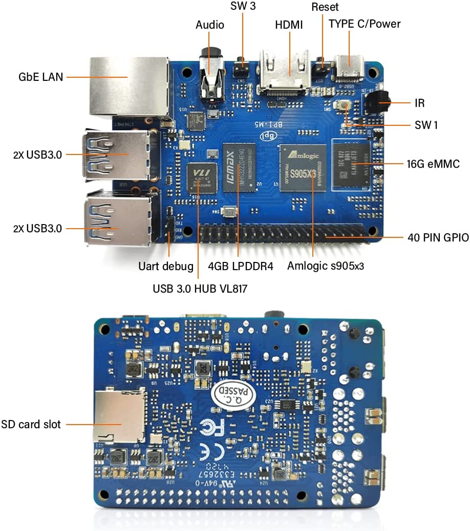 Banana PI BPI-M5 4 GB 4 x 2 GHz